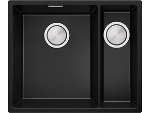 Évier cuisine granit 2 bacs sans égouttoir London 60 Duo Slim