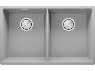 Évier cuisine granit 2 bacs sans égouttoir avec grandes cuves XXL London 80 Twin Slim