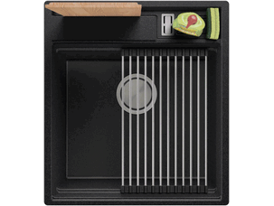 Evier cuisine granit 1 bac...