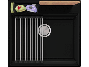Evier cuisine granit 1 bac...