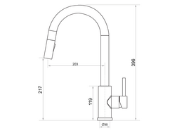 Robinet mitigeur cuisine sans contact avec douchette extractible 2 jets Primagran 9110 Sensor Touch
