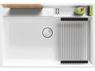 Evier cuisine granit 1 bac...