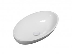 Vasque salle de bain à poser ovale Dalian 51 x 30 cm SLIM