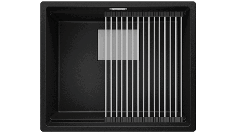 Evier frangranit noir 1 bac 50x60 - Élégance et fonctionnalité